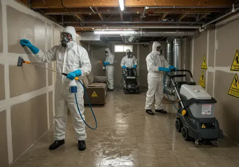 Basement Moisture Removal and Structural Drying process in Fort Belvoir, VA